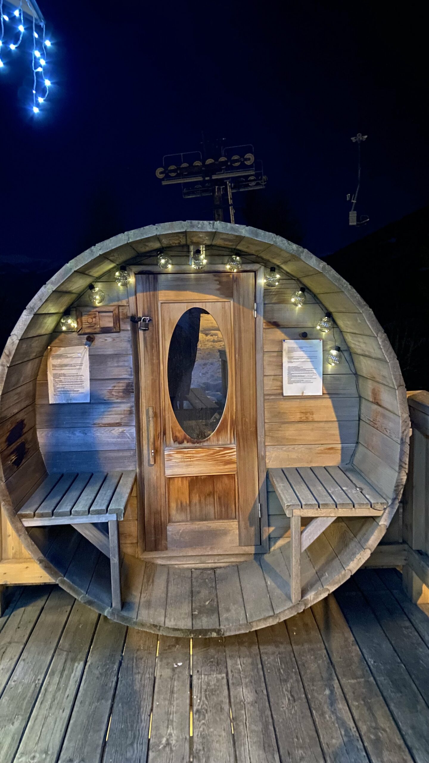 Le sauna, la nuit