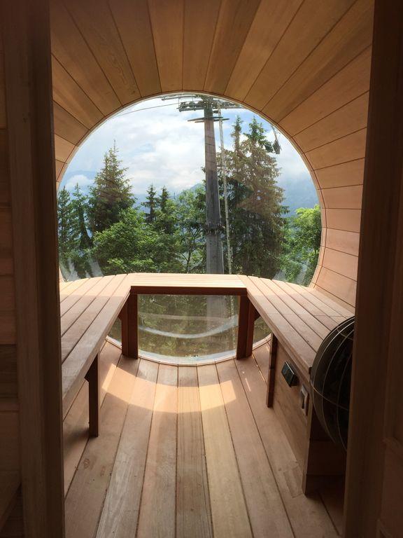 Le sauna bulle en terrasse.